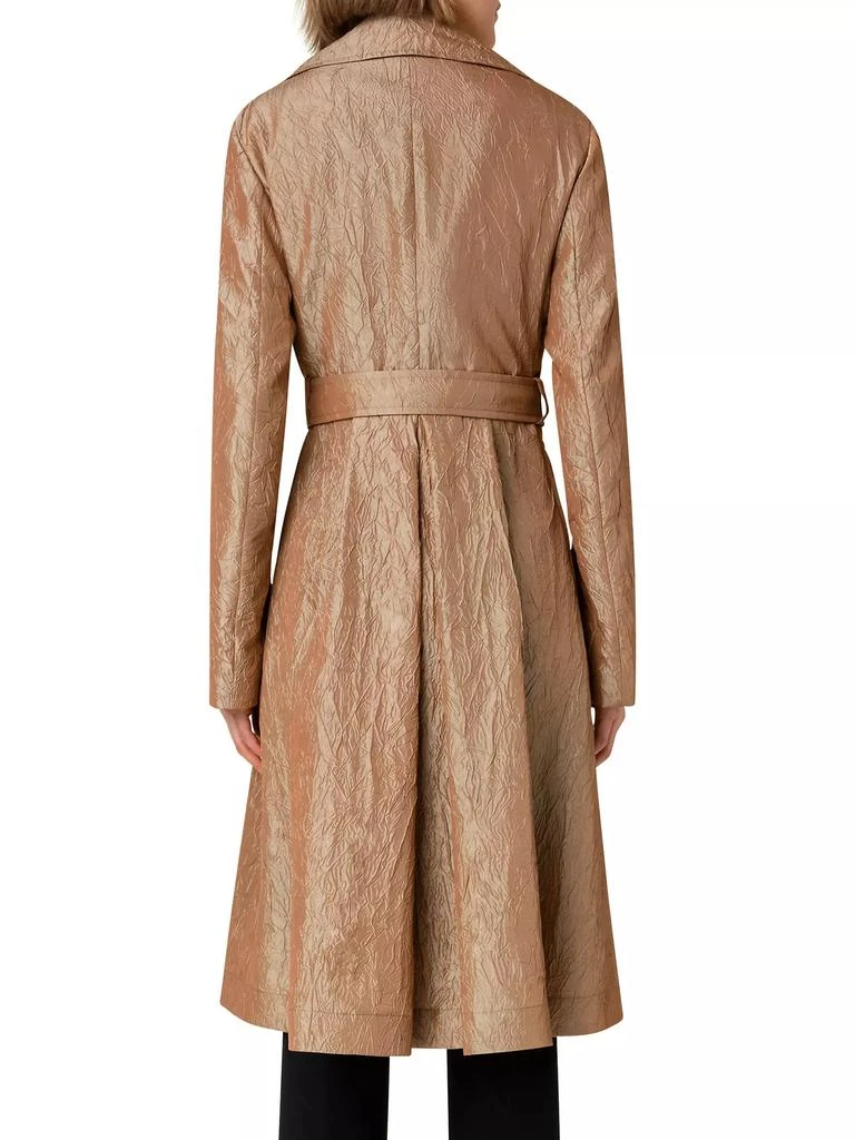 Akris Metallica Crinkle Trench Coat 5