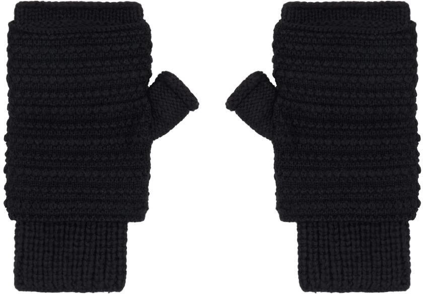 DEVOA Black Knit Gloves 2