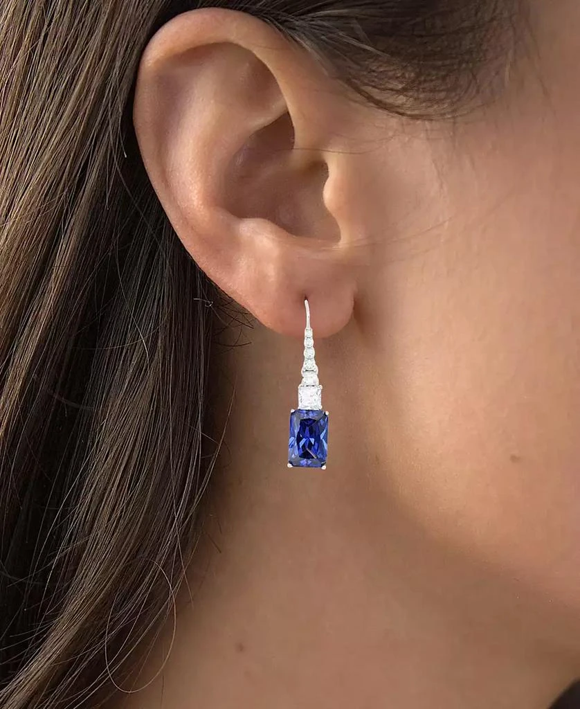 Macy
s Dangling Earrings in Sterling Silver with Tanzanite 2