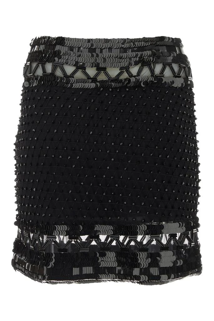 Alberta Ferretti Embellished mesh mini skirt 2