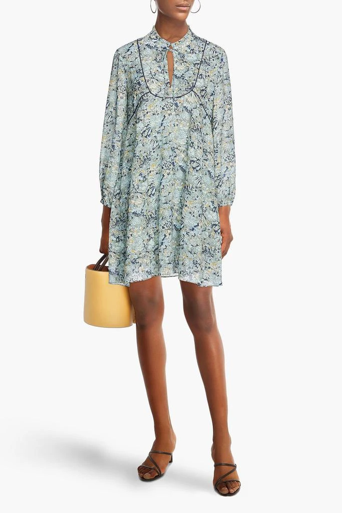 Maje Floral-print crepe de chine mini dress 2