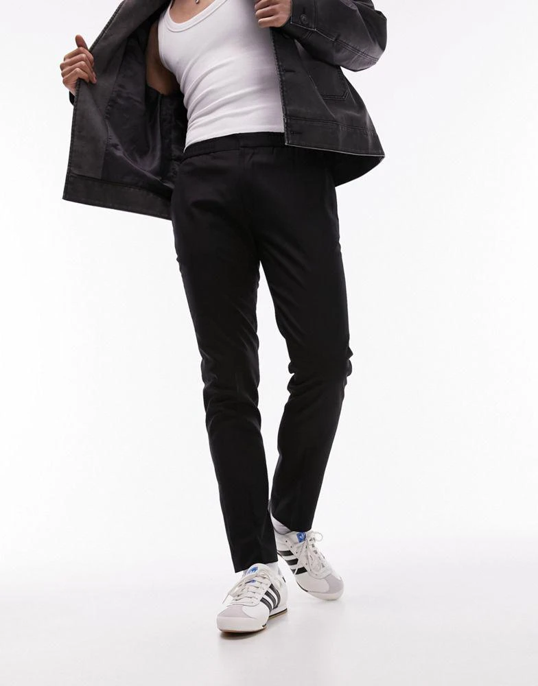 Topman Topman elasticated waist trouser jogger in black 1