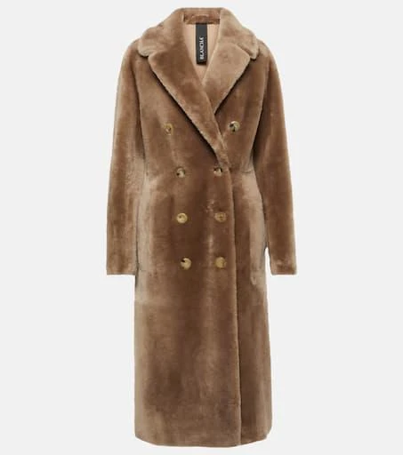 Blancha Double-breasted shearling coat 1