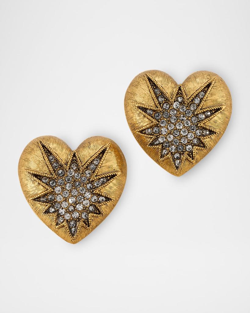 Elizabeth Cole Heart of Tefiti Crystal Stud Earrings