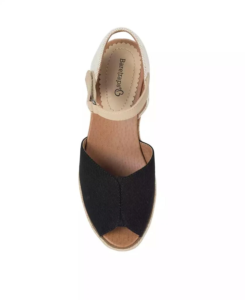 Baretraps Women's Odetta Peep Toe Espadrille Wedge Sandals 4