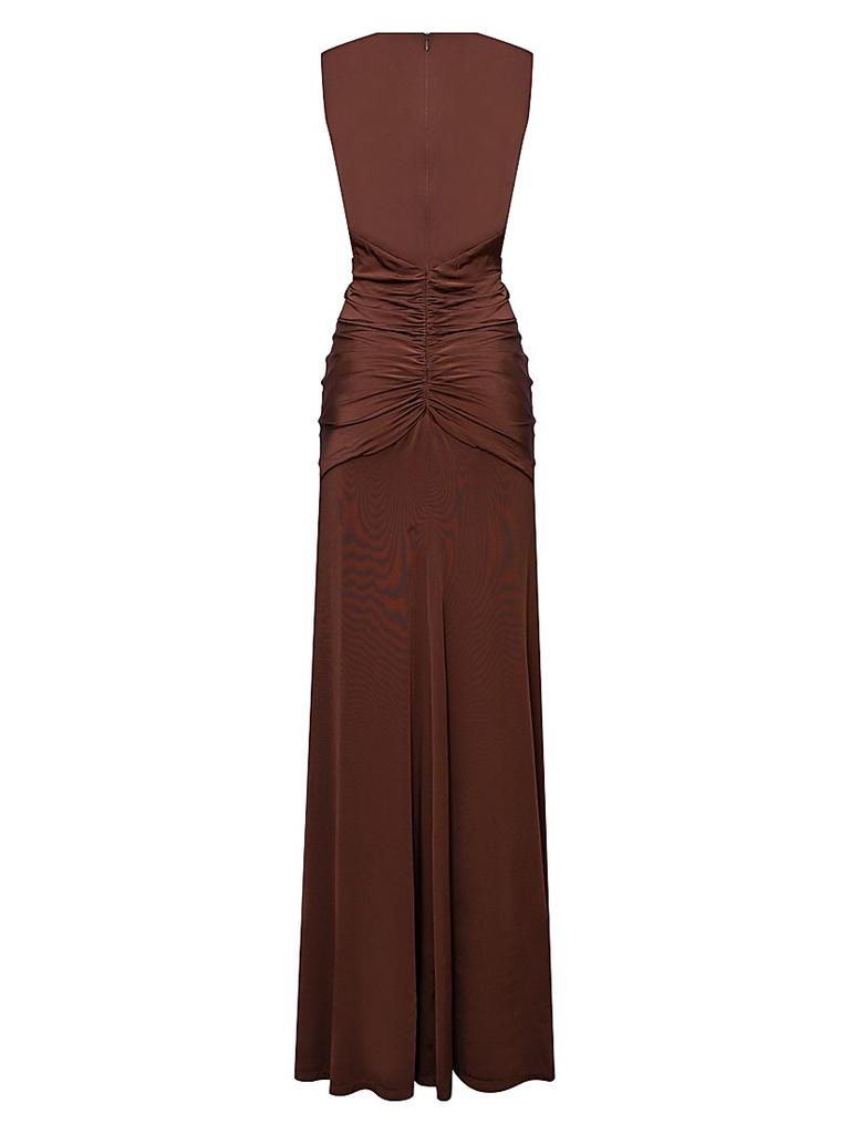 PatBO Moonlit Jersey Plunge Gown