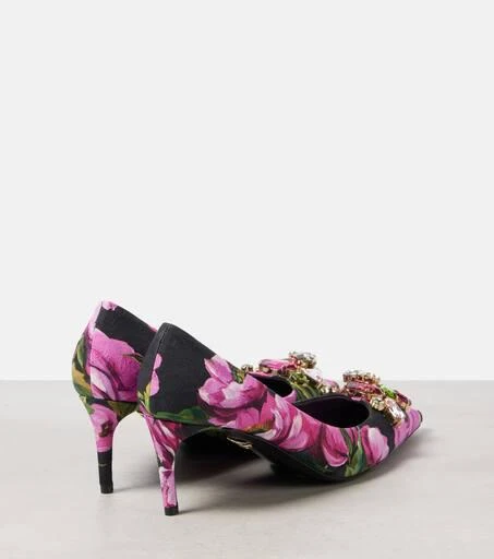 Dolce 
Gabbana Lollo embellished floral pumps 2