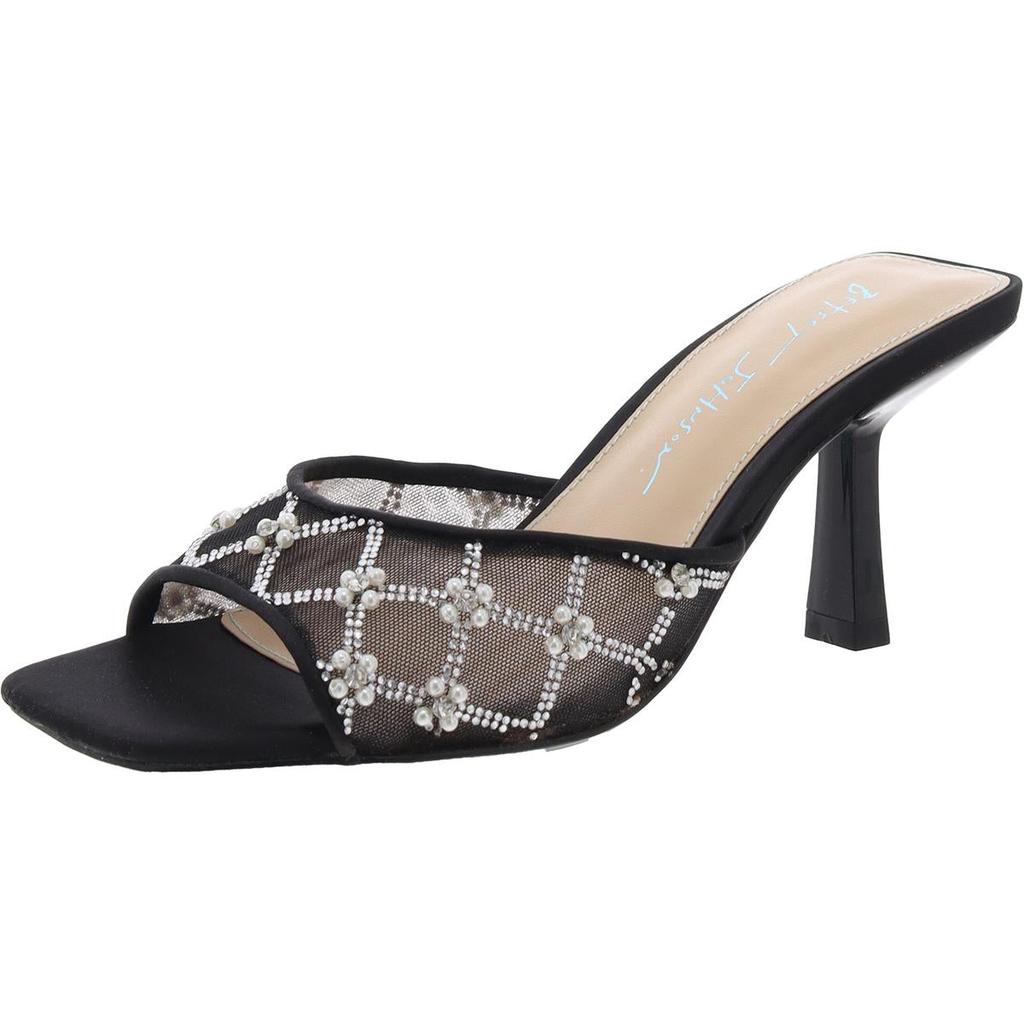 Betsey Johnson Womens Embellished Mesh Mules