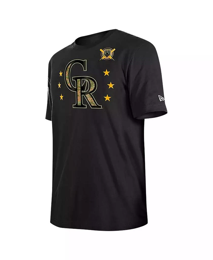 New Era Men's Black Colorado Rockies 2024-Armed Forces Day T-Shirt 3