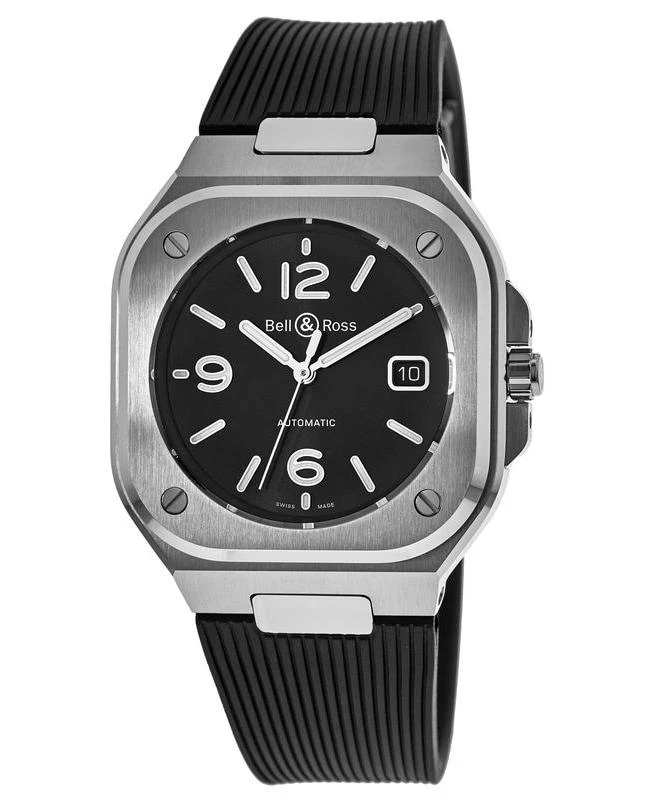Bell & Ross Bell & Ross BR 05 Black Dial Rubber Strap Men's Watch BR05A-BL-ST/SRB 1