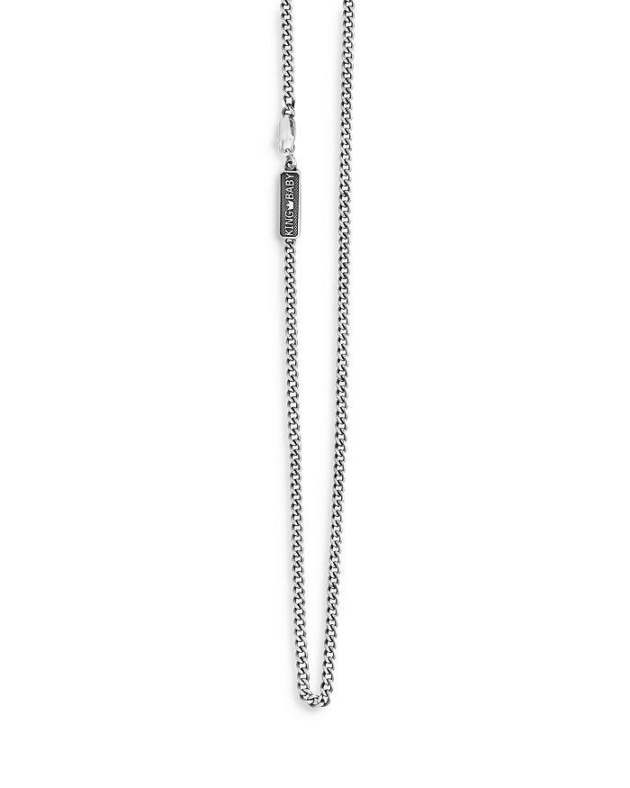King Baby Men's Sterling Silver Fine Curb Link Chain, 24"