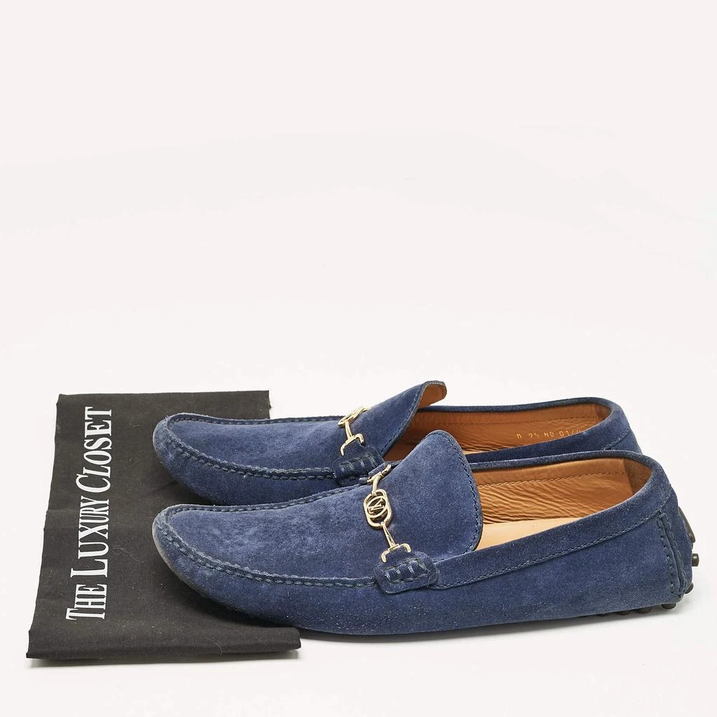 Louis Vuitton Louis Vuitton Blue Suede Slip On Loafers Size 43.5 9