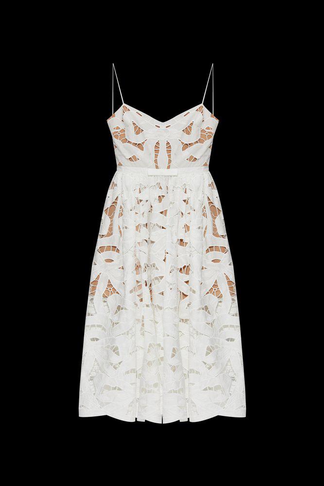 Self Portrait Self-Portrait Bow Embroidered Midi Dress