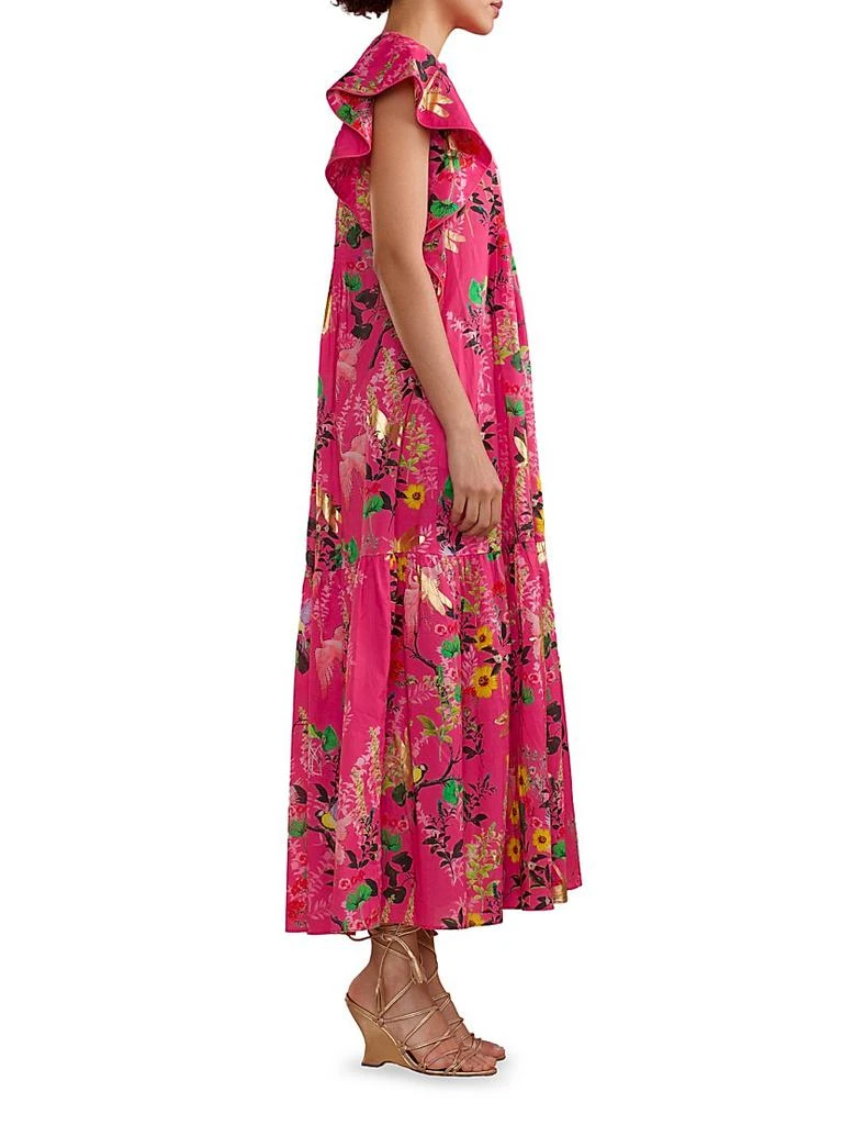 Cynthia Rowley Nairobi Floral Pintuck Maxi Dress 3