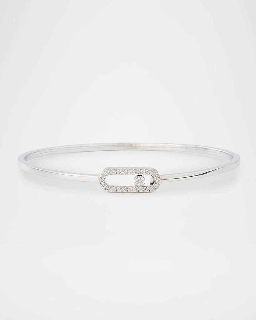 Messika MOVE UNO 18K WHITE GOLD FLEX DIAMOND PAVE BRACELET 1