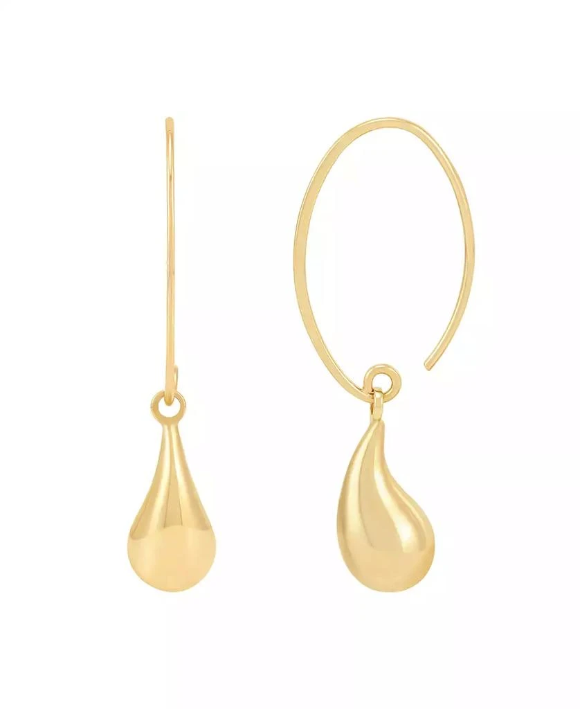 Macy
s Polished Teardrop Dangle Earrings in 10k Yellow Gold 4
