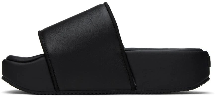Y-3 Black Cushioned Platform Slides 3