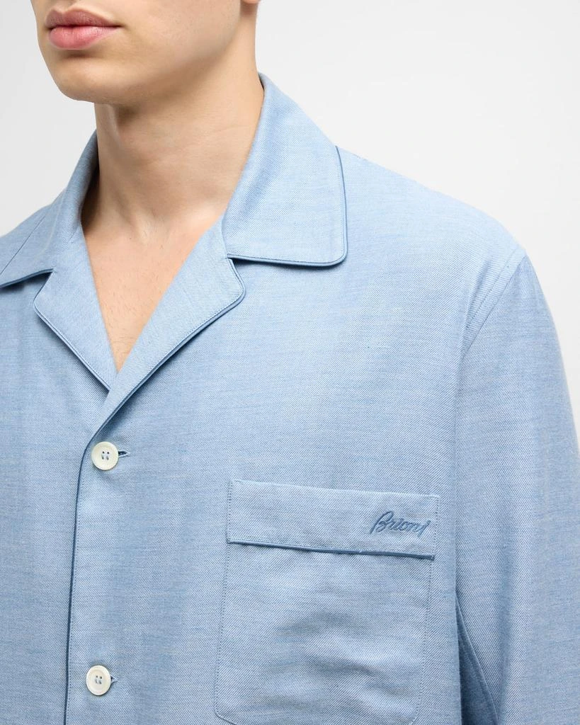 Brioni Men's Cotton-Cashmere Pajama Set 5