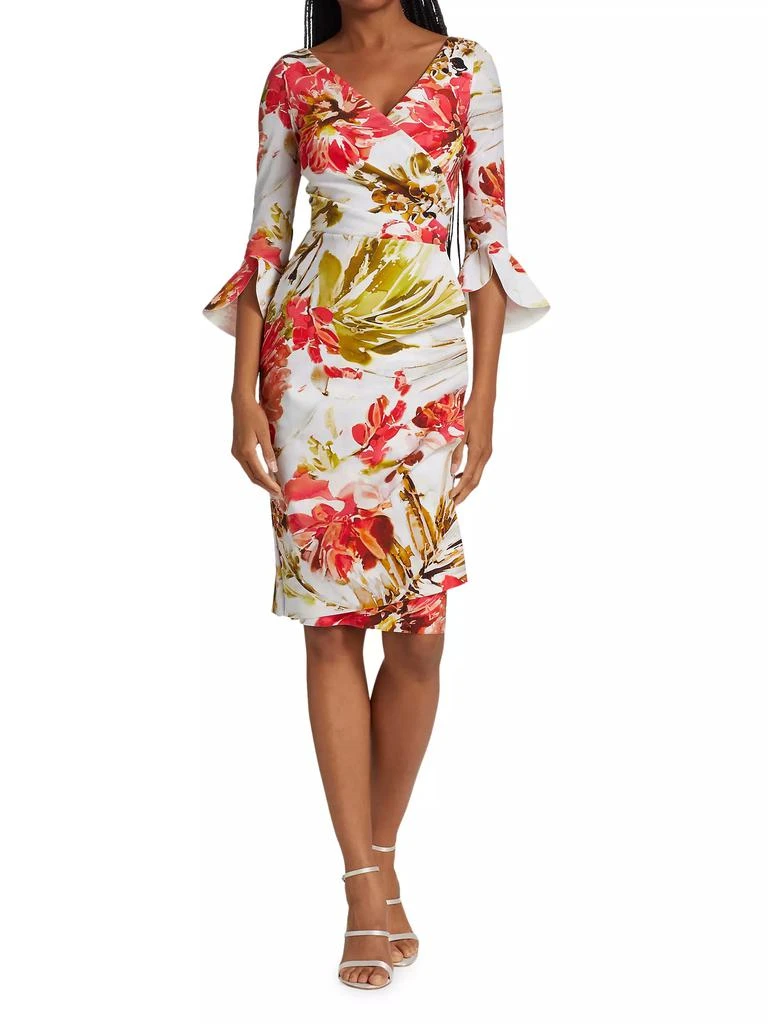 Chiara Boni Triana Gathered Floral Midi Dress 3