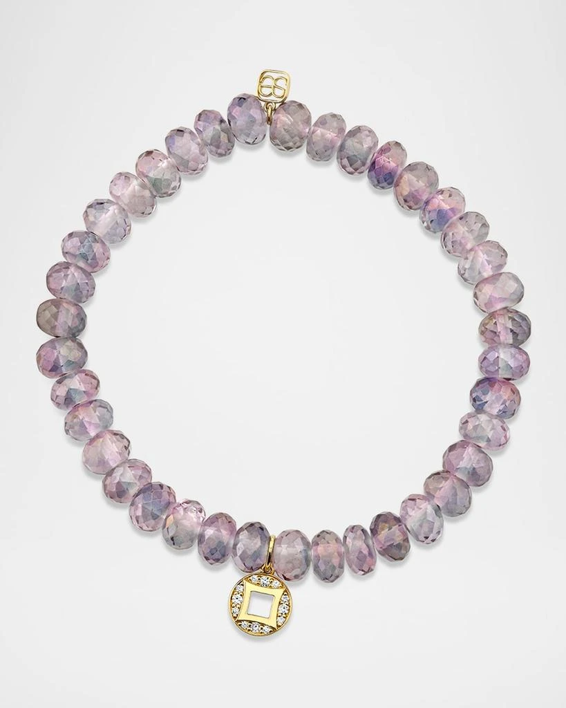 Sydney Evan Diamond Lucky Charm Mystic Rainbow Quartz Bead Bracelet 3