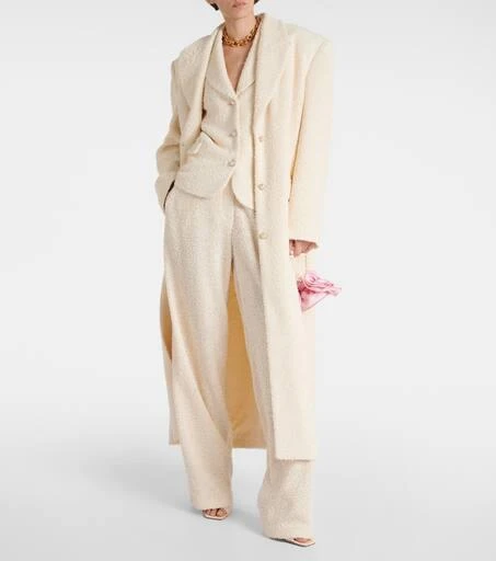 Magda Butrym High-rise bouclé wide-leg pants 2