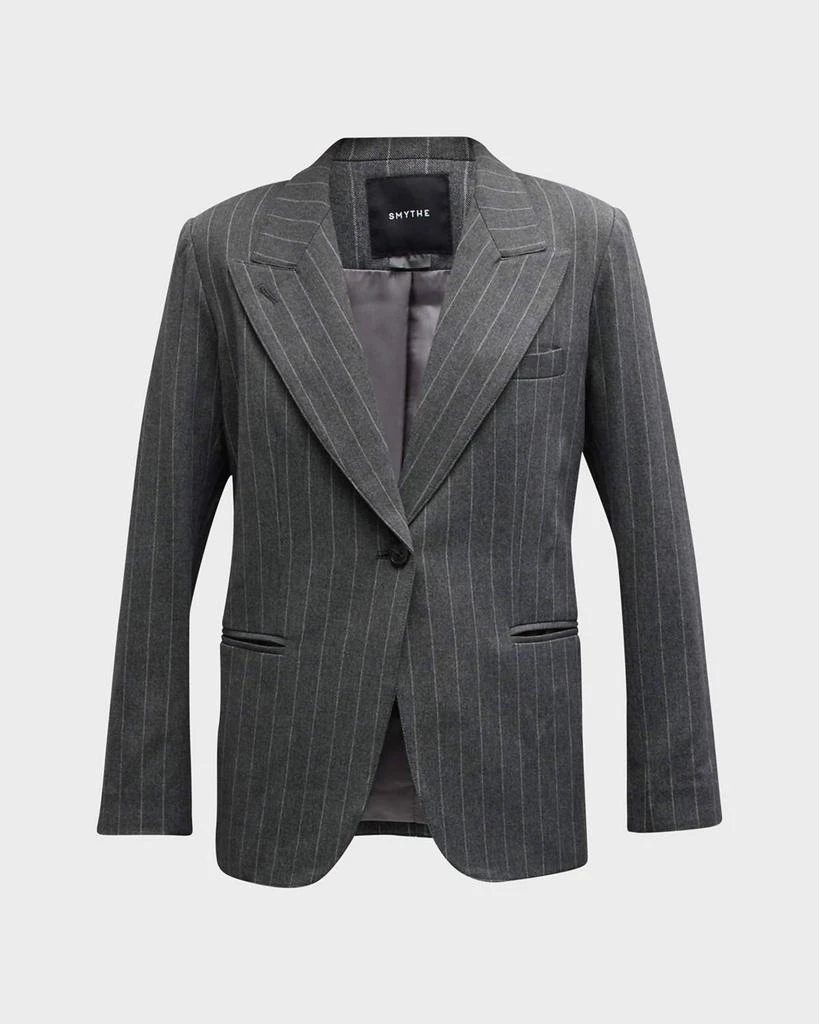 Smythe 90's Blazer In Grey Pinstripe 2