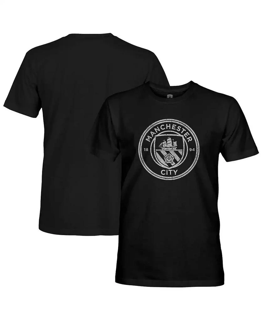 Men's Black Manchester City Mono Crest Slub T-Shirt, image size:839x1024