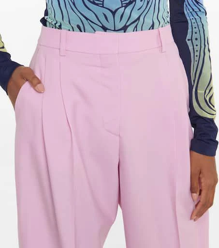 Stella McCartney High-rise tapered wool pants 4