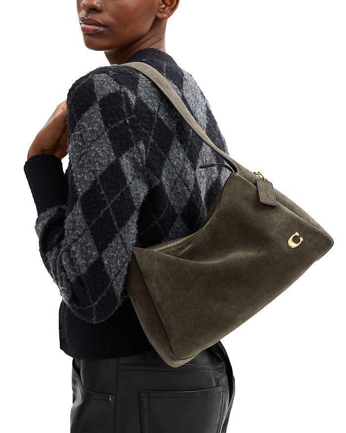 Coach Lola Medium Suede Shoulder Bag