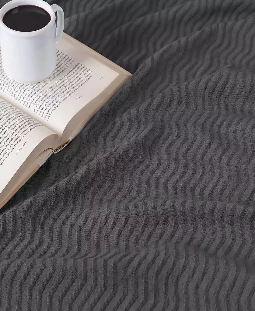 Superior Jena Cotton Textured Chevron Lightweight Woven Throw, 50" x 60" 4