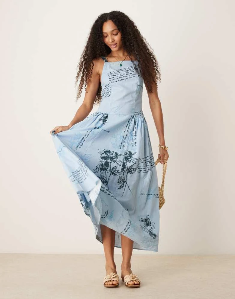 blue midi dress asos Vintage 1930 Molyneux Haute Couture Documented Sapphire Blue Silk Velvet  Bias-Cut Gown main image 1