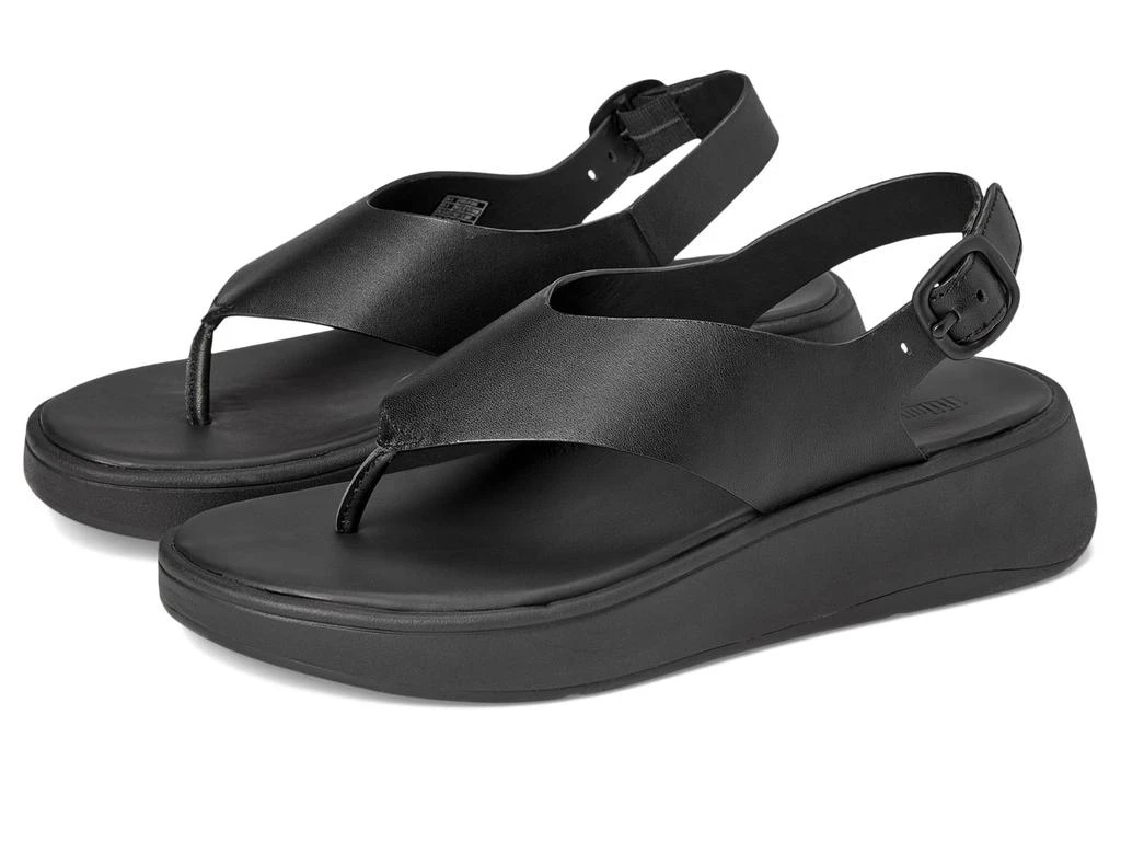 FitFlop F-Mode Leather Flatform Back-Strap Toe/Post Sandals 1
