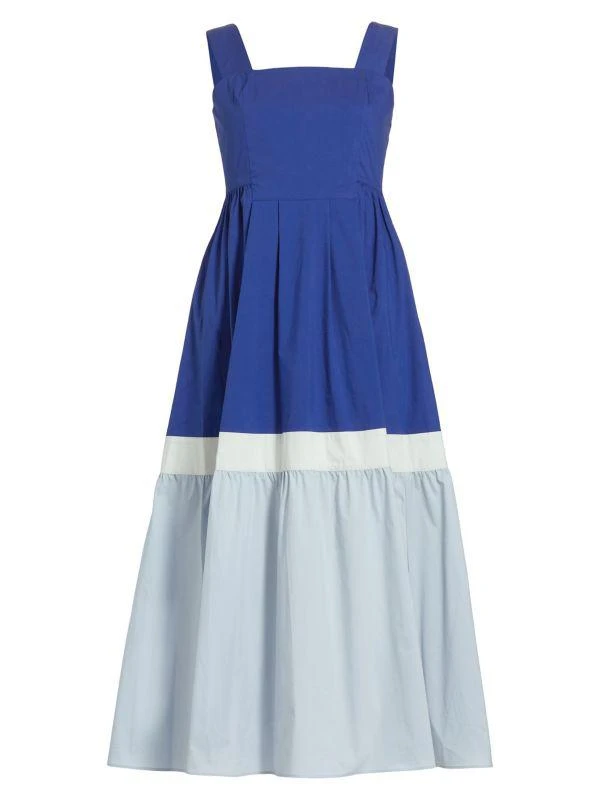 Barneys New York Colorblock Tiered Midi-Dress 6