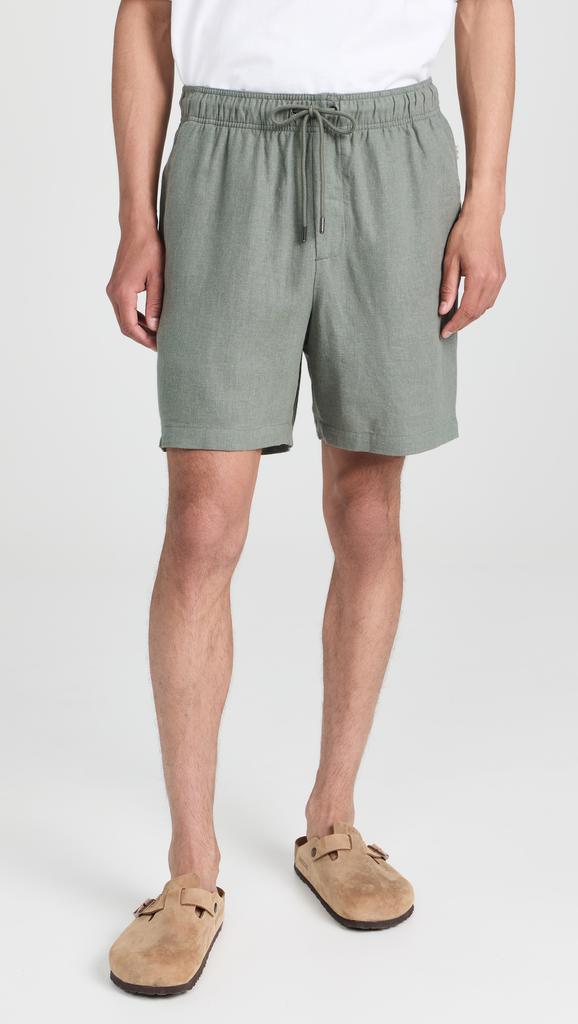 Onia Classic Pull On Linen Shorts 6.25"