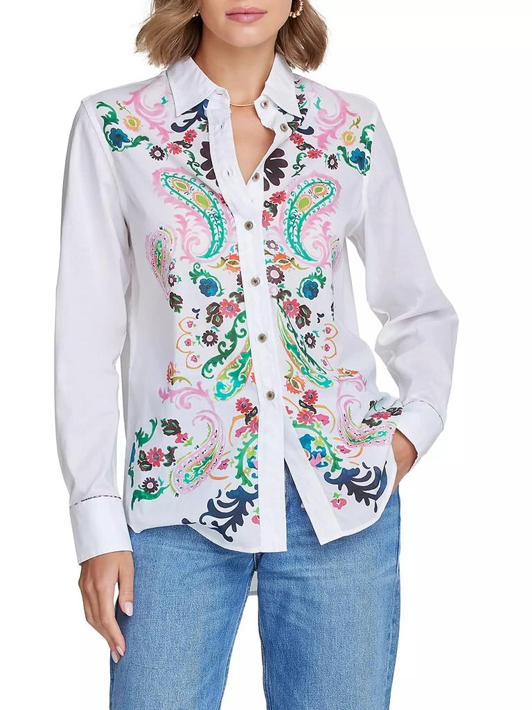 Robert Graham Carrie Floral Paisley Cotton Shirt 3