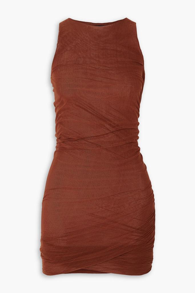 CORTANA Tula ruched silk-blend mini dress