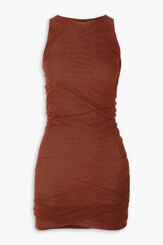 CORTANA Tula ruched silk-blend mini dress 1