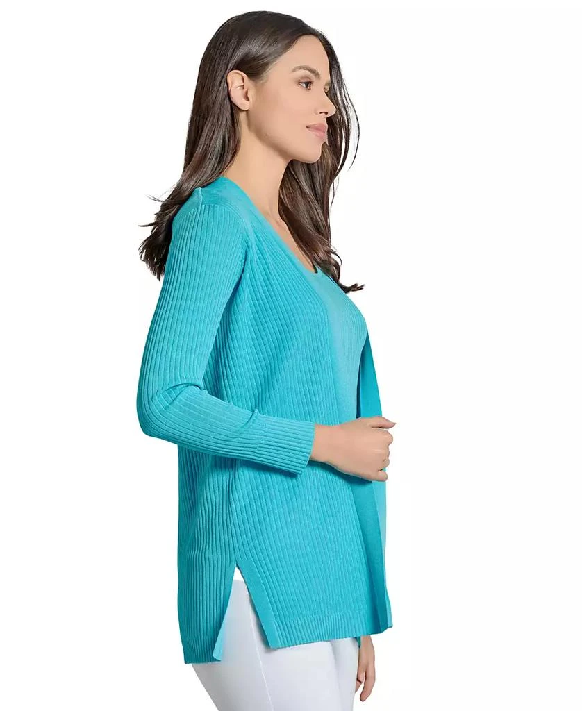 JONES NEW YORK Women's Long-Sleeve Side-Slit Cardigan Sweater 3