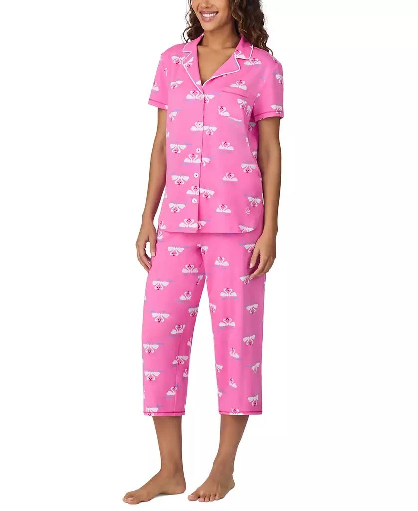 Cuddl Duds Women's Cropped Short-Sleeve Pajama Set 3