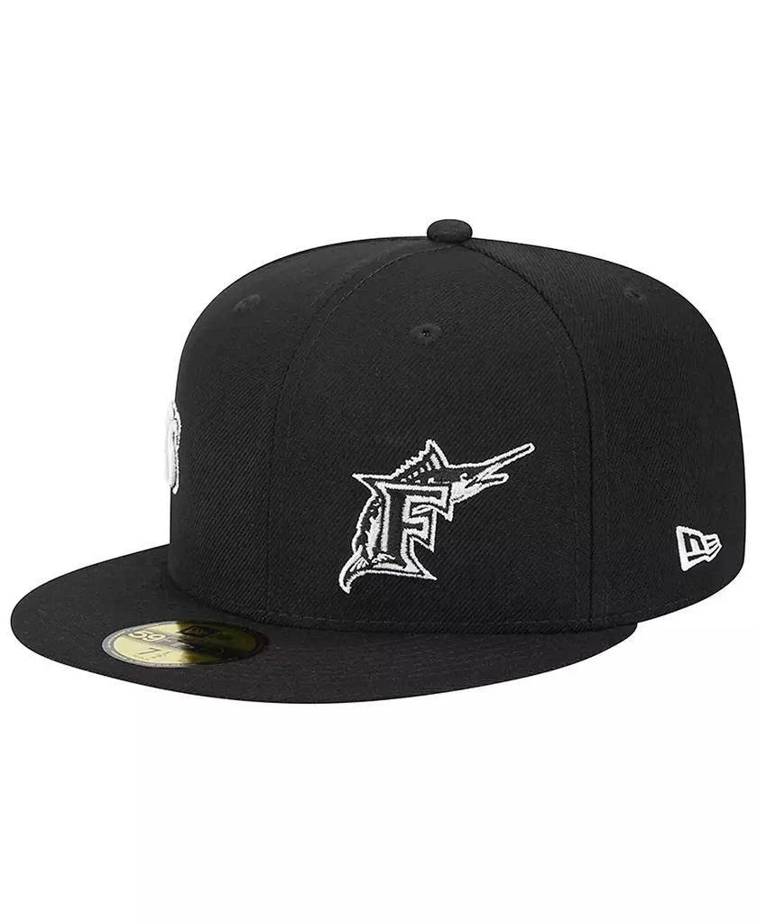 New Era Men's Black Florida Marlins Jersey 59FIFTY Fitted Hat 4