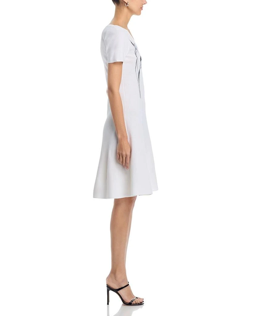 Misook Fit And Flare Embroidered Dress 5