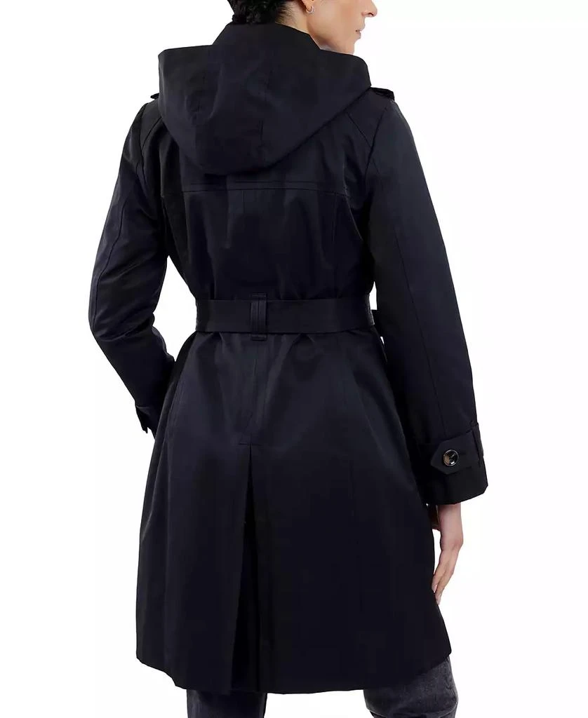 London Fog Women's Double-Breasted Hooded Trench Coat, Created for Macy's 2