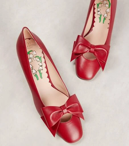 Valentino Bowow 45 bow-detail leather pumps 5