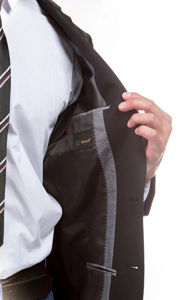 ZEGARIE Solid Two Button Notch Lapel Suit Separate Jacket 3