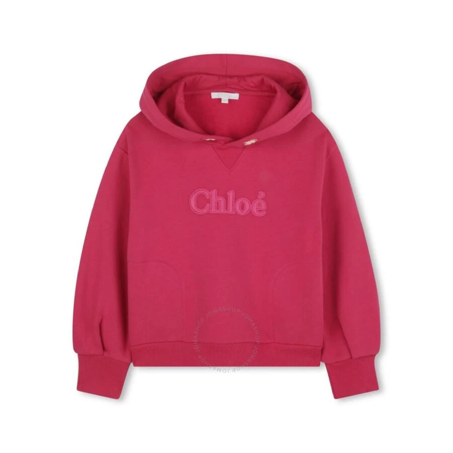 Chloé Girls Logo-Print Cotton Hoodie 1