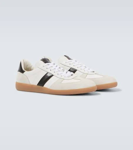Tom Ford Archer suede-trimmed leather sneakers 5