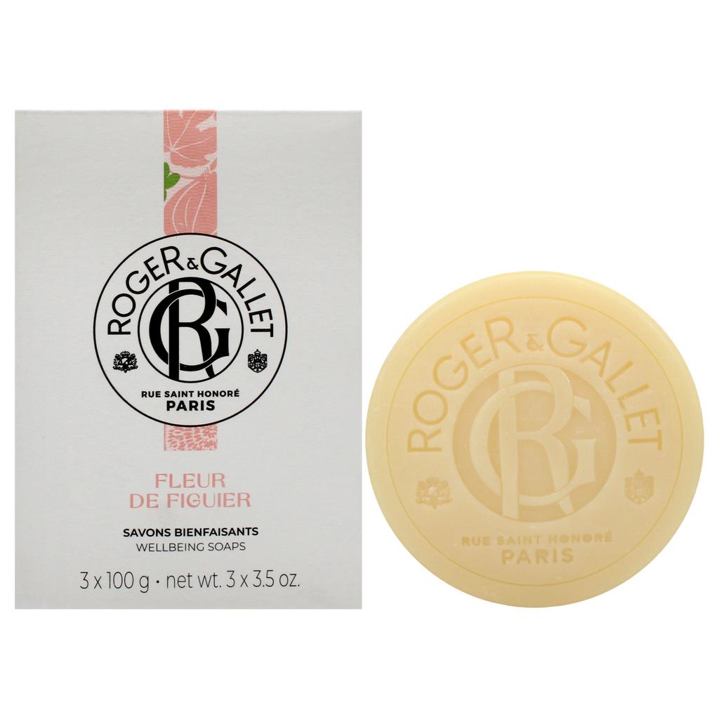 ROGER & GALLET Fig Blossom Wellbeing Soap Set by  for Unisex - 3 x 3.5 oz Soap