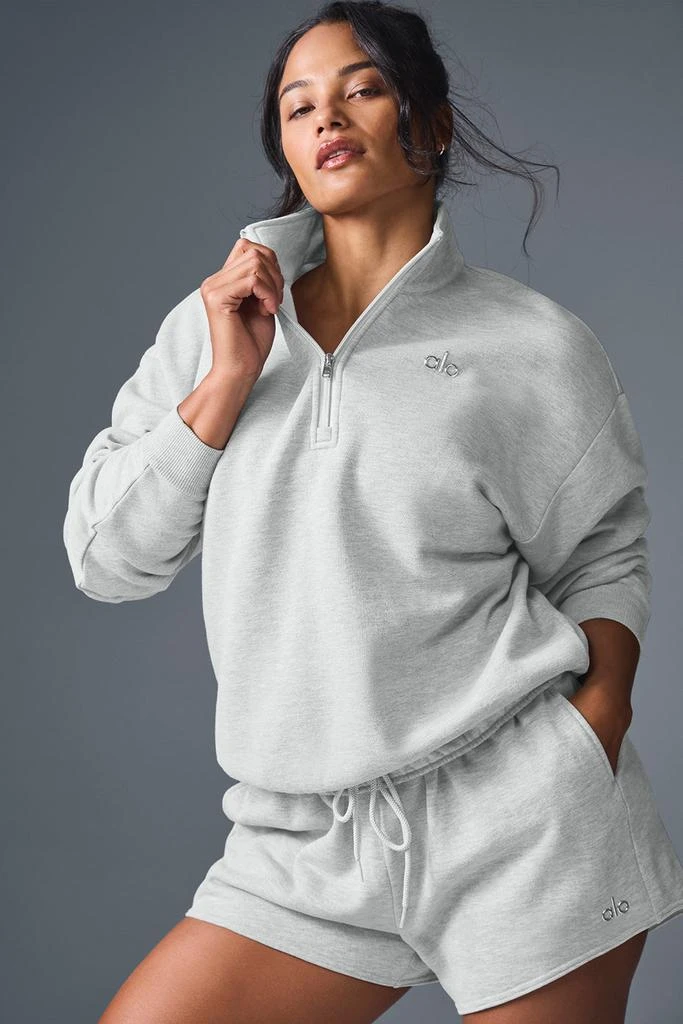 Alo Accolade 1/4 Zip Pullover - Athletic Heather Grey 6