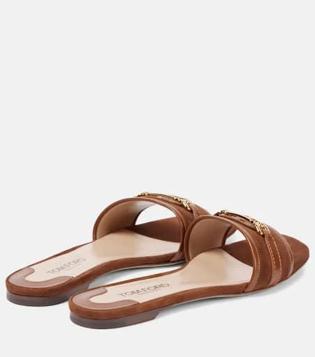 Tom Ford Whitney Stadium T leather slides 2