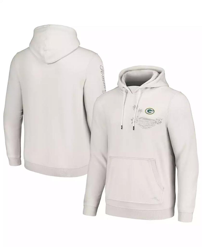 Tommy Bahama Men's White Green Bay Packers Home Game Pullover Hoodie